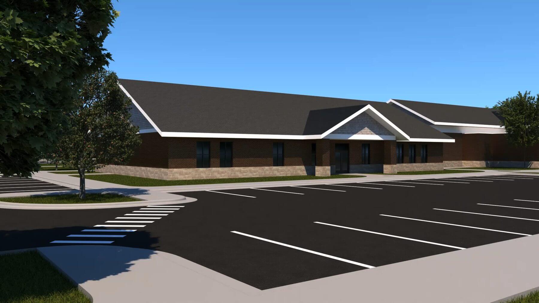 Aerial rendering of the Promise Center campus
